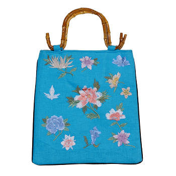 Tasche Leinen, Bambushenkel, Handtaschen, Asiatisch, 6600